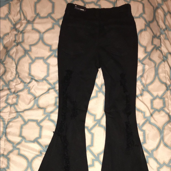 black flare jeans fashion nova